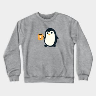 Penguin Coffee Business Man Crewneck Sweatshirt